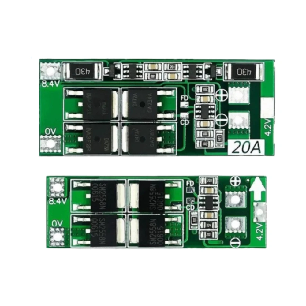 

10pcs 2S 74V 84V Lithium Battery Protection Board with Balance 20A for 18650 Li ion Battery Pack BMS