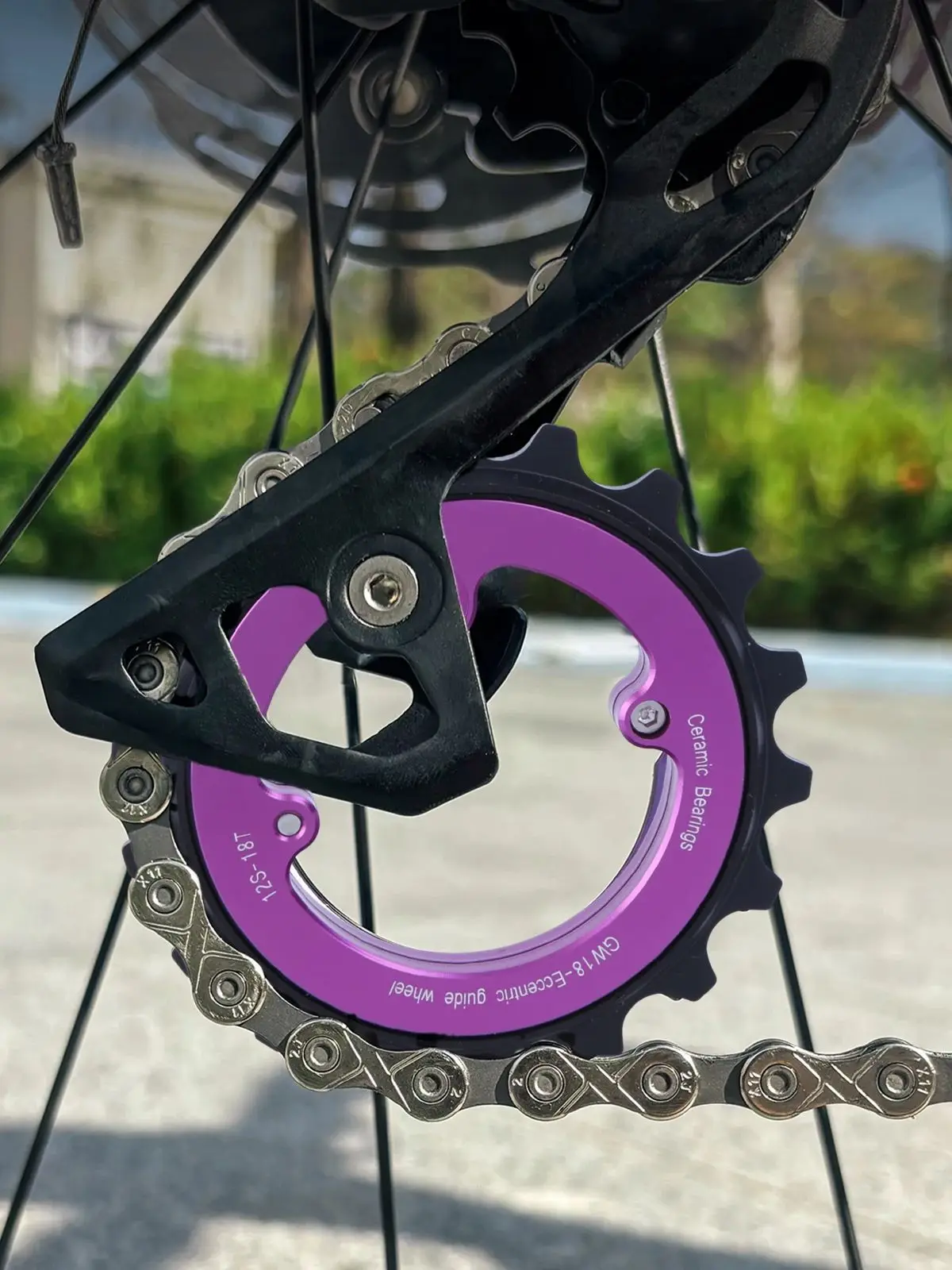 AliExpress NONE 18T Hollow Pulley Wheel Rear Derailleur 9/10/11Speeds Ceramic Bearing Dual-color Oxidation For Shimano R8000 R7000 Bicycle Parts
