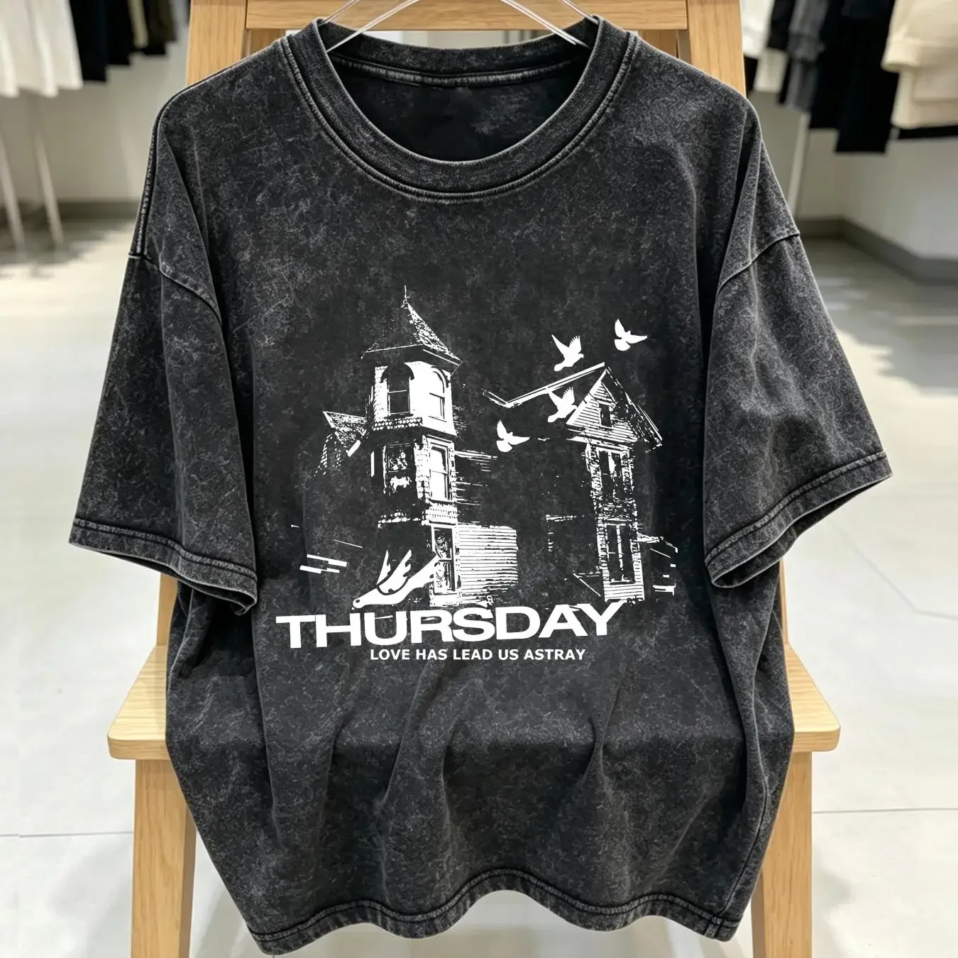 washed T Shirt Thursday Band Love Has Lead Us Astray post hardcore vintage Washed graphic designer clothes Casual fashion