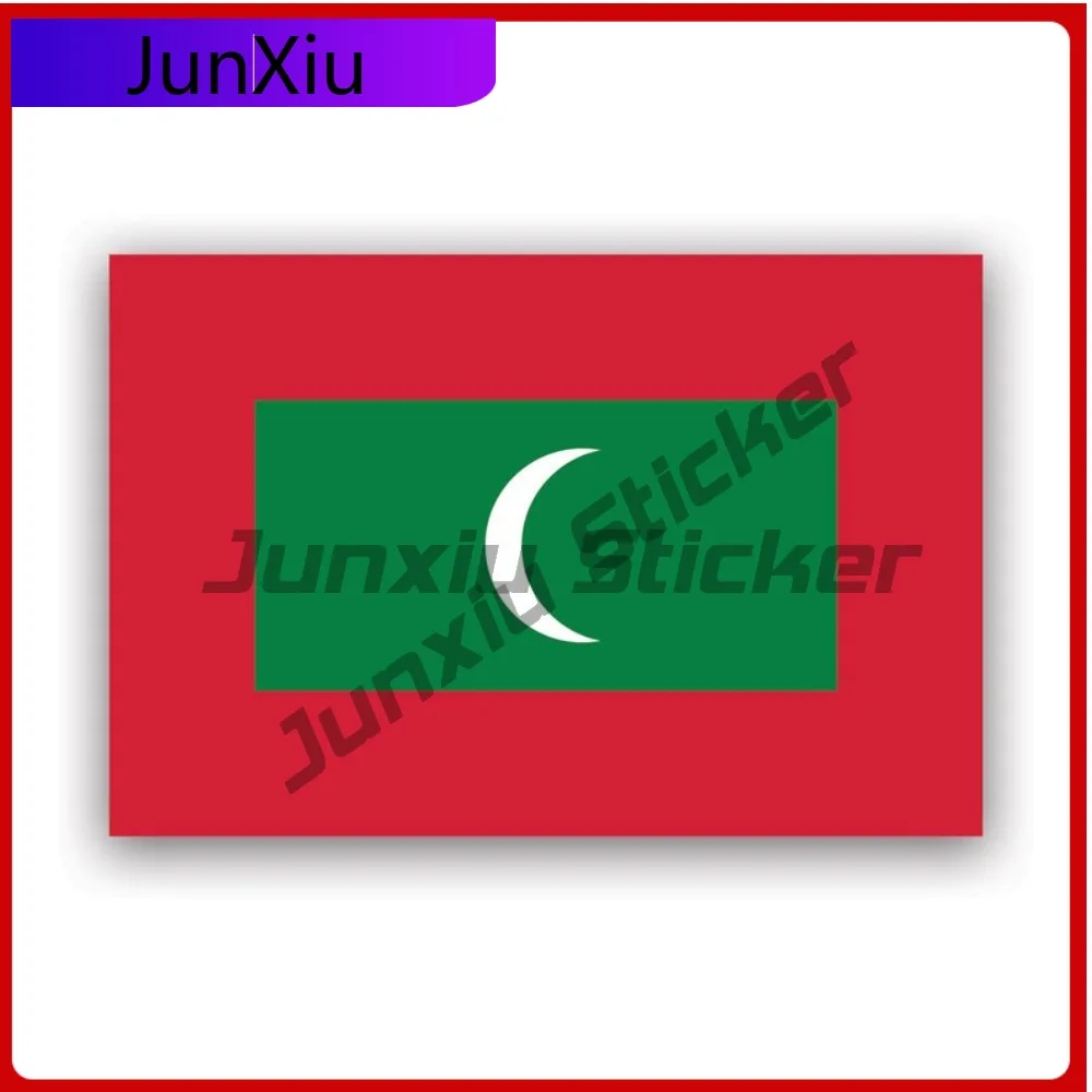 Maldivian Flag Sticker Creative Decals State Flag Patriotic Car Sticker Vinyl Decal Waterproof Durable Weather Resistant For Car