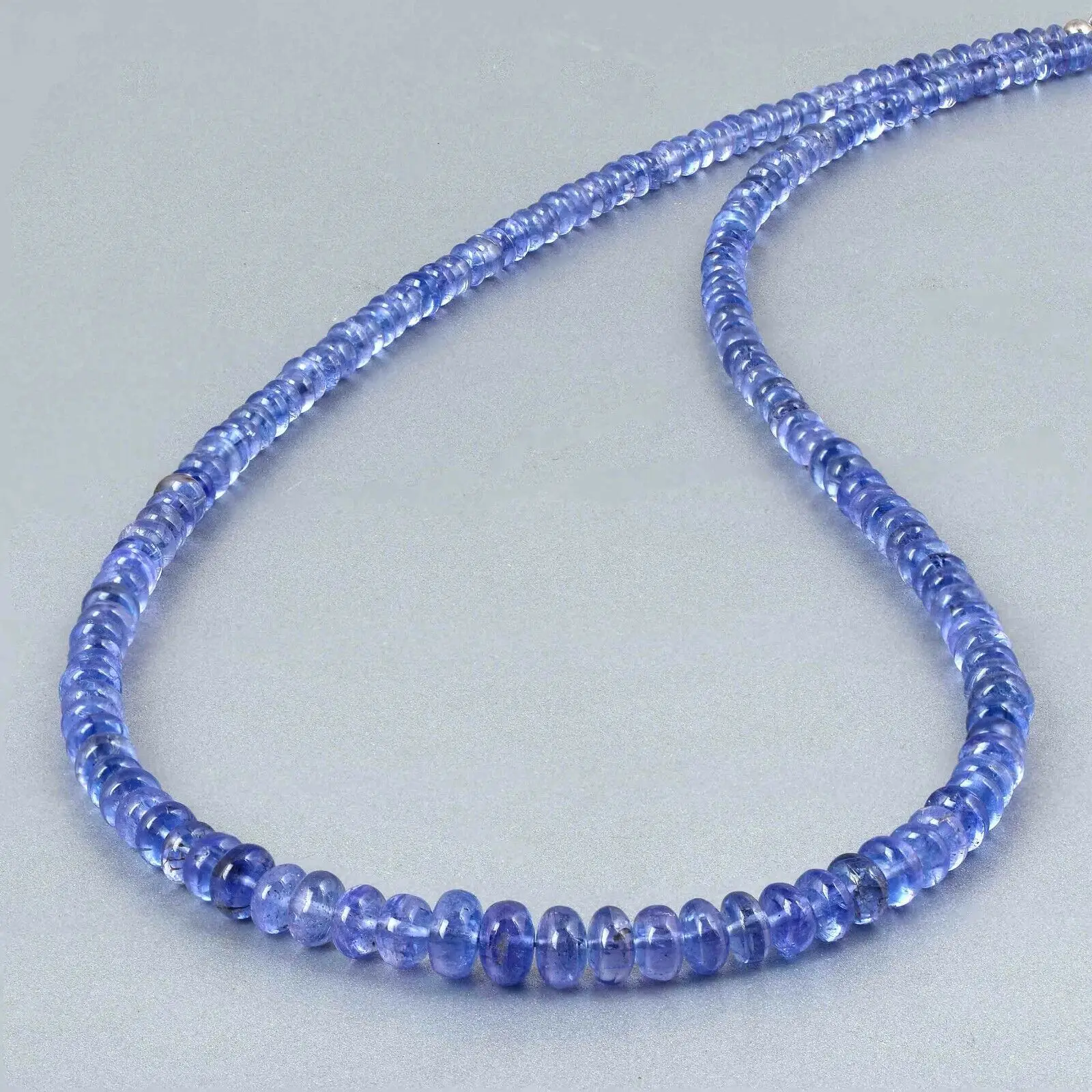 AAA Tanzanite Gemstone Rondelle Beads Strand Handmade Necklace Women Jewelry 5