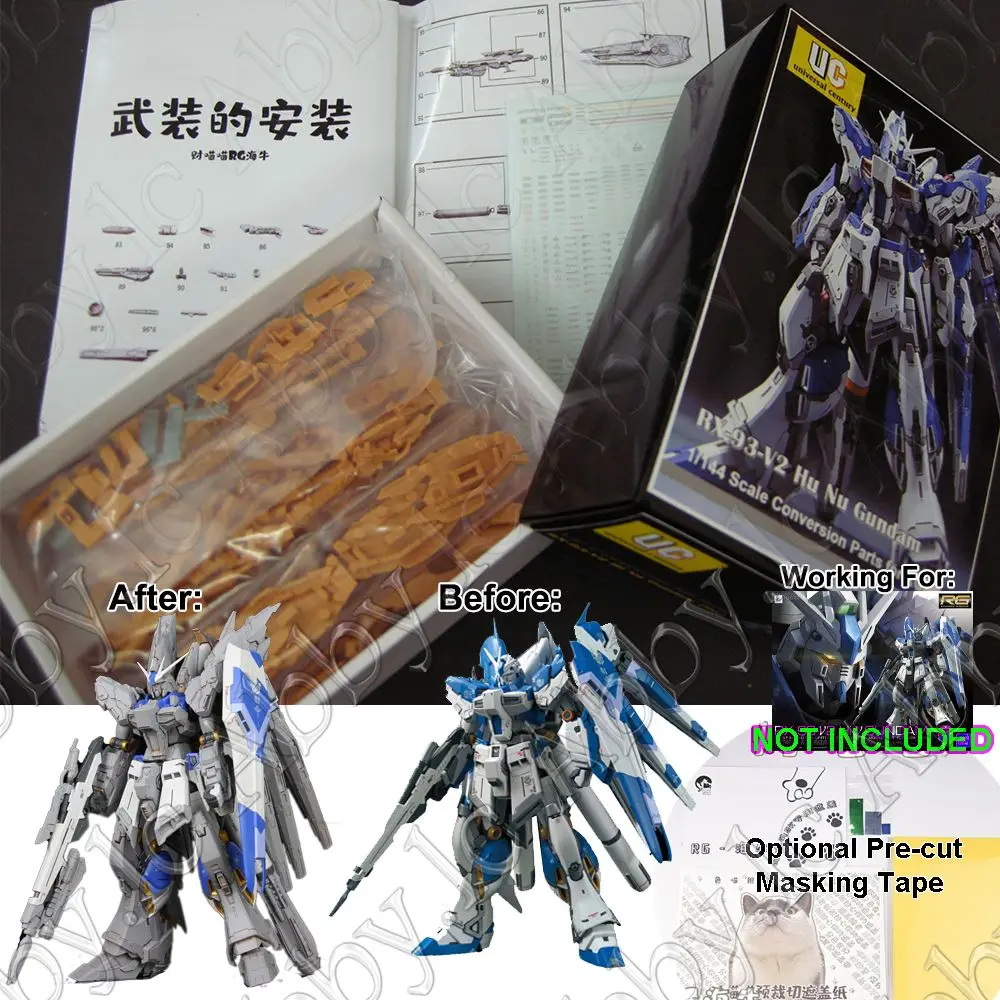 for RG 1/144 RX-93-v2 Hi-Nu Hi v Model RECAST Fortune Meow's