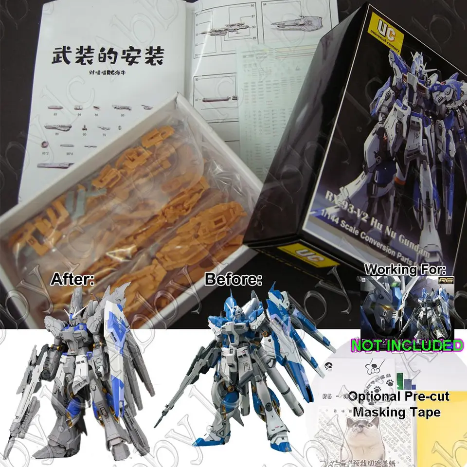 for RG 1/144 RX-93-v2 Hi-Nu Hi v Model RECAST Fortune Meow's