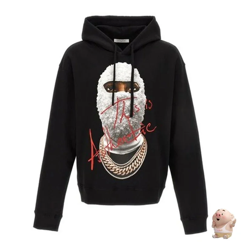 

Cotton Mask Man Graffiti Letter Print IH NOM UH NIT PARIS Hoodie Men Women 1:1 Pullovers Hooded Soft fabric