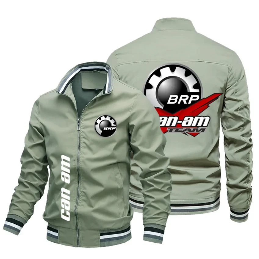 2023 Spring and autumn high quality men's jacket trend new CAN-AM car logo printed men's Jacket breathable men's top