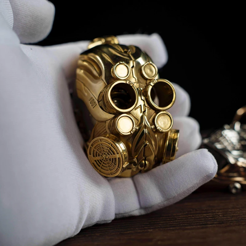 Outdoor Portable EDC Creative Copper Machinery Skull Mask Refractors Finger Stickers Toys Tools