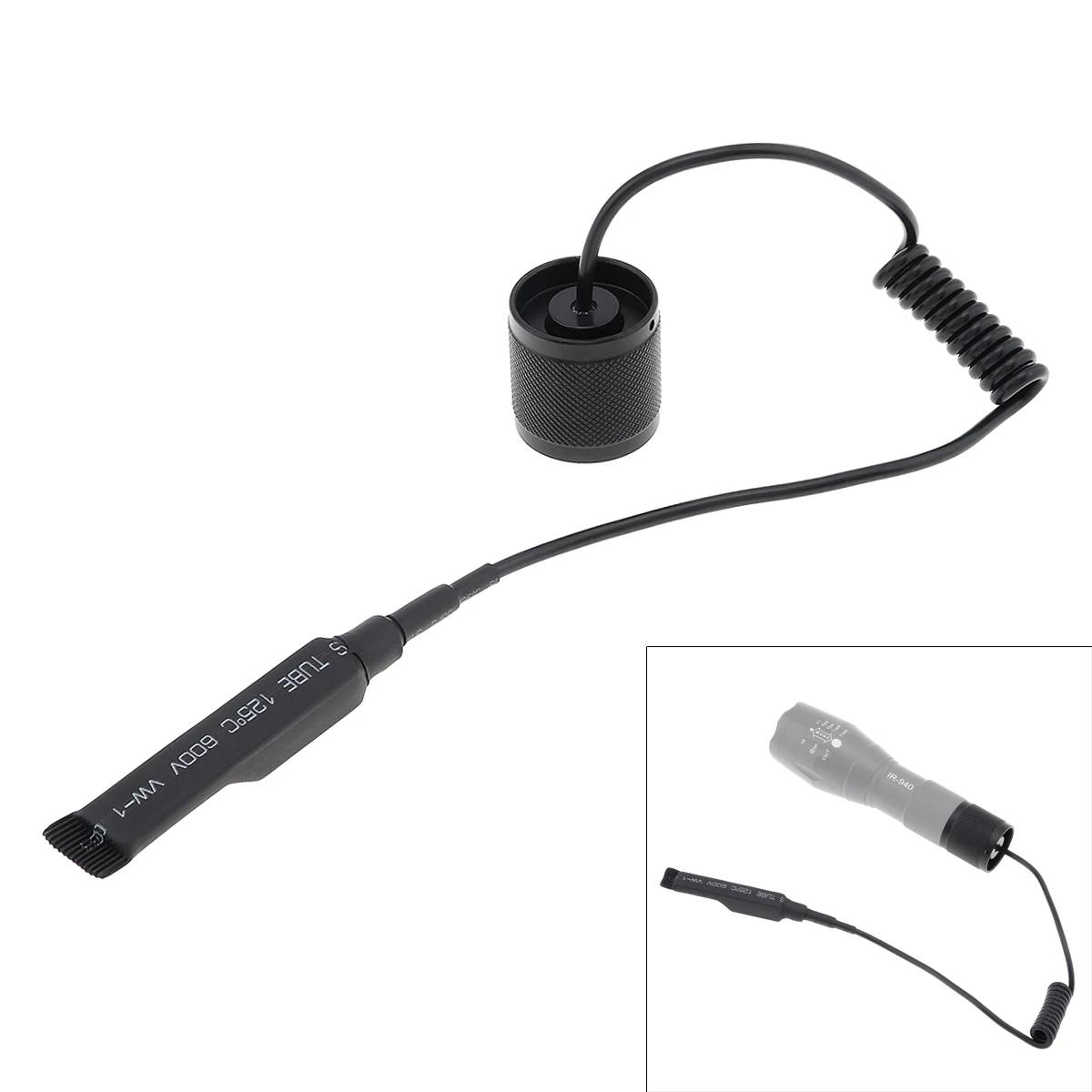 Full Metal Material 2 Buttons Remote Pressure Switch Fit for A100 Zoomable LED Torch Tactical Flashlight