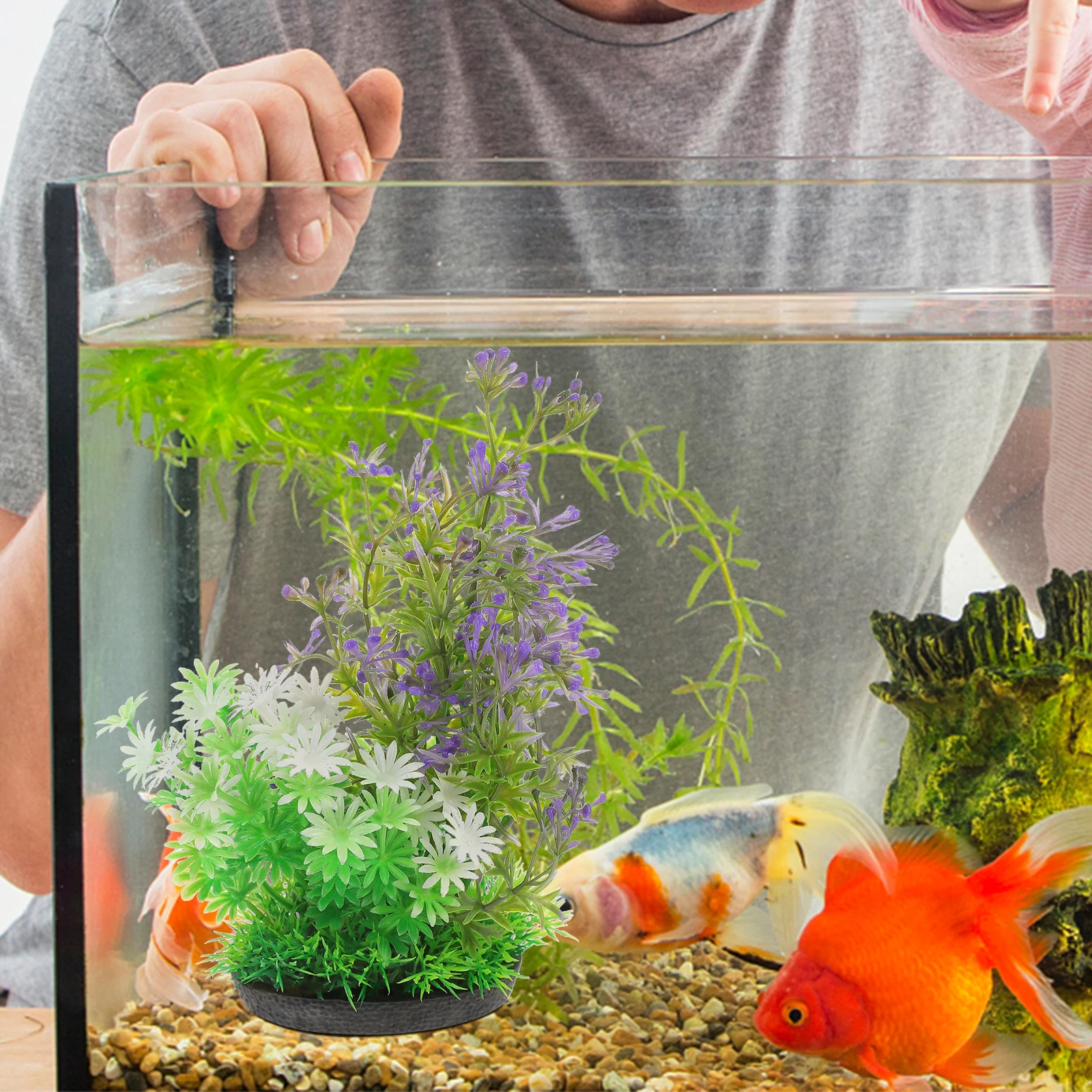 

2pcs Artificial Water Plants Realistic Fish Tank Decor Aquarium Accessories Tropical PlantsWater Grass Fish Tank Plant Decor