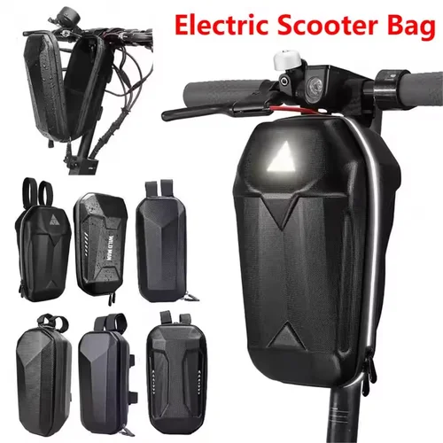Bolsa frontal para patinete eléctrico de 2-5L, bolsa de carcasa dura EVA impermeable, bolsa colgante para manillar de bicicleta, bolsa de almacenamiento para M365 Pro Kugoo M4