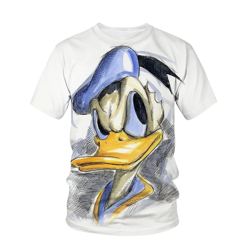 

Summer Children's Short Sleeve T-Shirt Disney Donald Duck Daisy Duck Children's 3D T-Shirt Boys Girls' Party Costume 2~15y Kids'