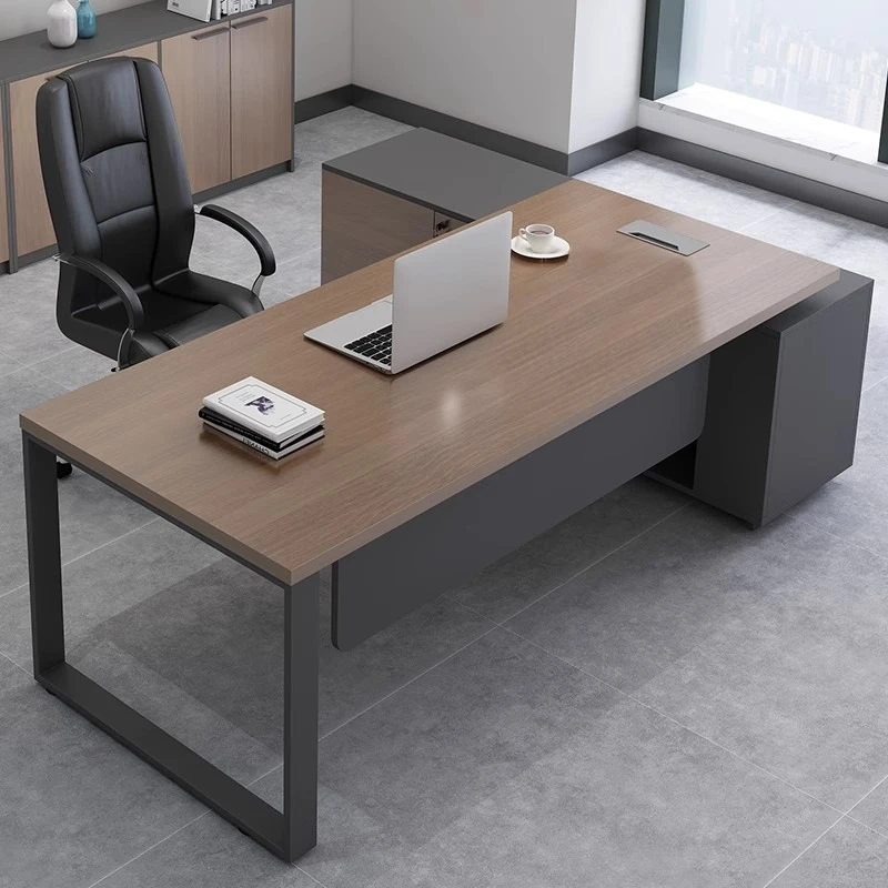 Boss table, simple modern office furniture, large class desk, financial supervisor, single chair combination
