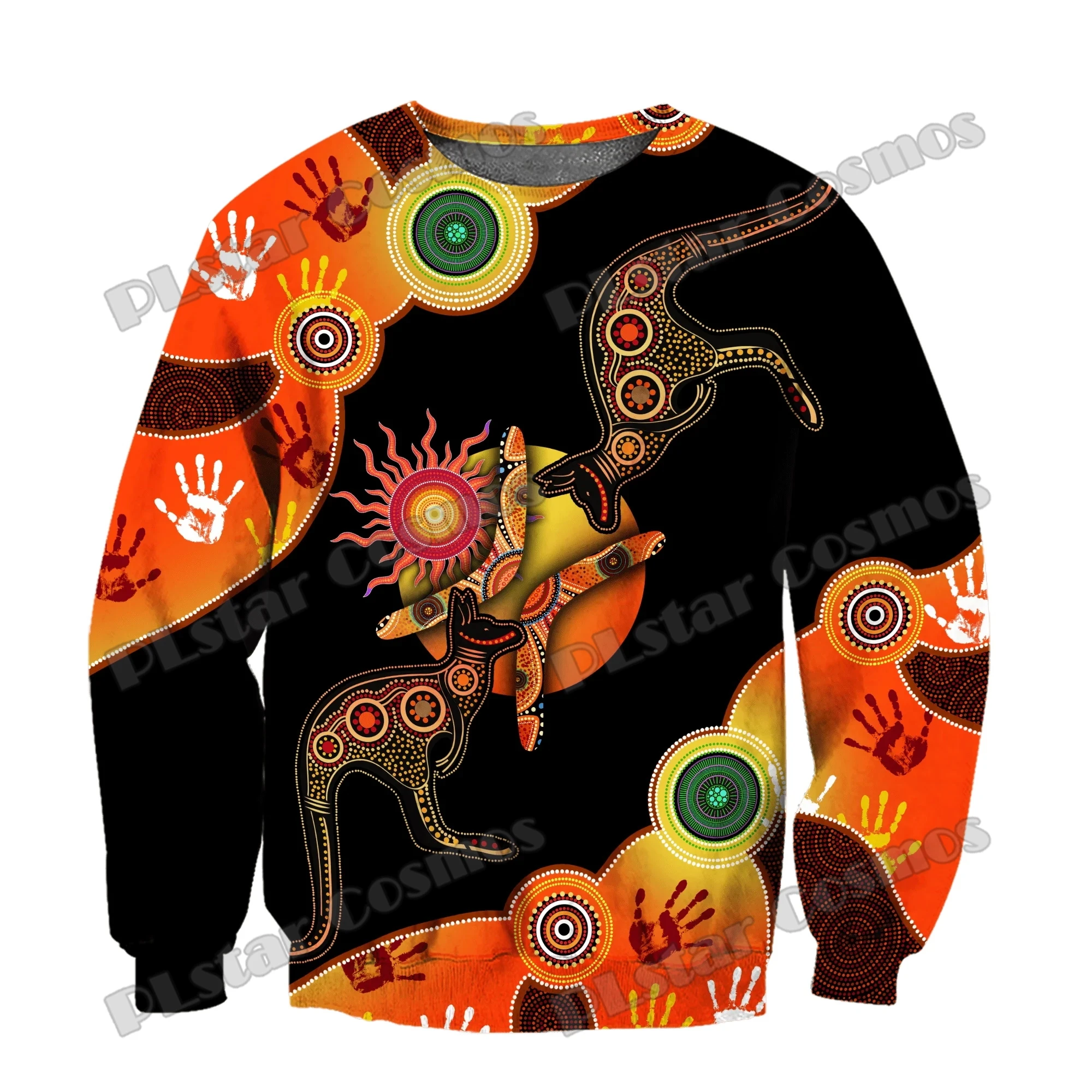 Aboriginal art Orange Kangaroo Naidoc Week 3D Printed Fashion Men's Hoodies & Sweatshirt Autumn Unisex Casual Zip Hoodie TDD202