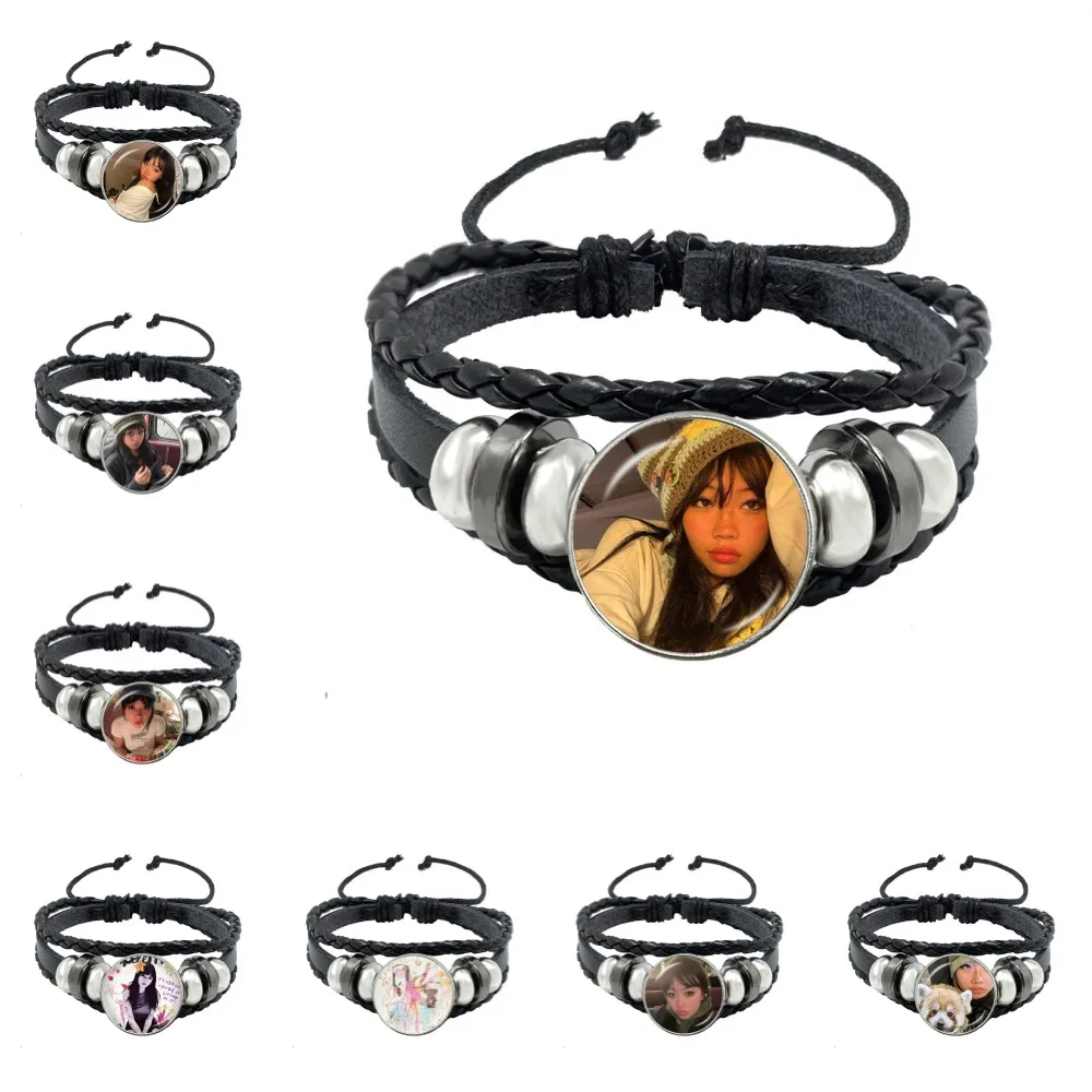 Beabadoobee Beatopia I Love My Girlfriend Beabadoobee Black Bracelet Art Multilayer Braided Bangles Handmade Bracelets Gift