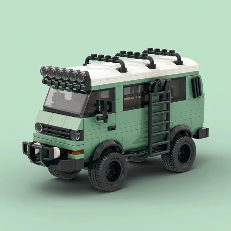 MOC Technical Truck VW T3 Syncro Camper Van Speed Champions Car Creative Off-road Vehicles Sets Building Blcoks Kid Toys Gift