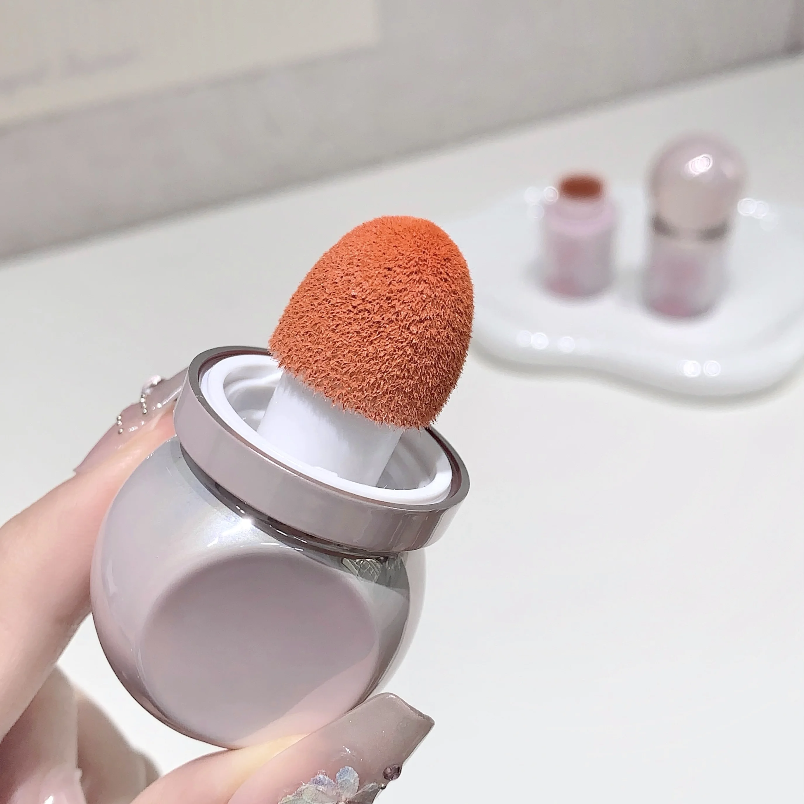SHAQINUO Light Blush Liquid Moisturizing Mirror Vitality Moisturizing Whitening Brightening Natural Rouge
