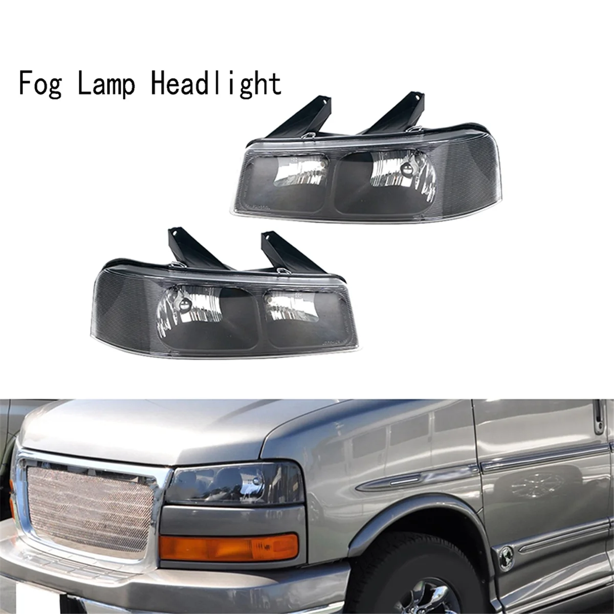 Right Fog Lamp Headlight Turn Signal Fog Light for Express 1500 2500 3500 Van 2003-2019