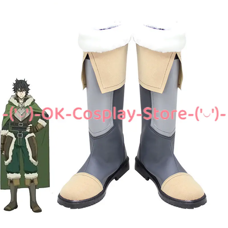 

Anime The rising of the shield hero Naofumi Iwatani Cosplay Shoes PU Leather Shoes Halloween Boots Cosplay Props Custom Made