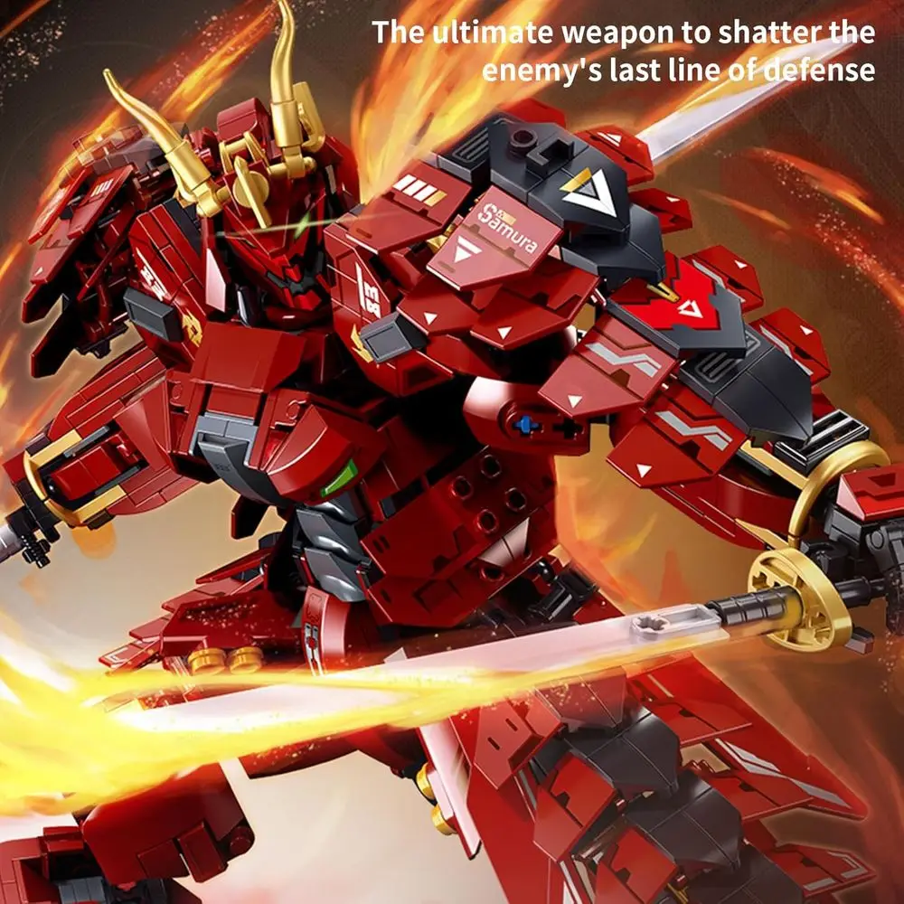 مجموعة بناء روبوت Samurai Mech Warrior للأعمار من 8 سنوات فما فوق، مجموعة ألعاب مكونة من 923 للأطفال والكبار
