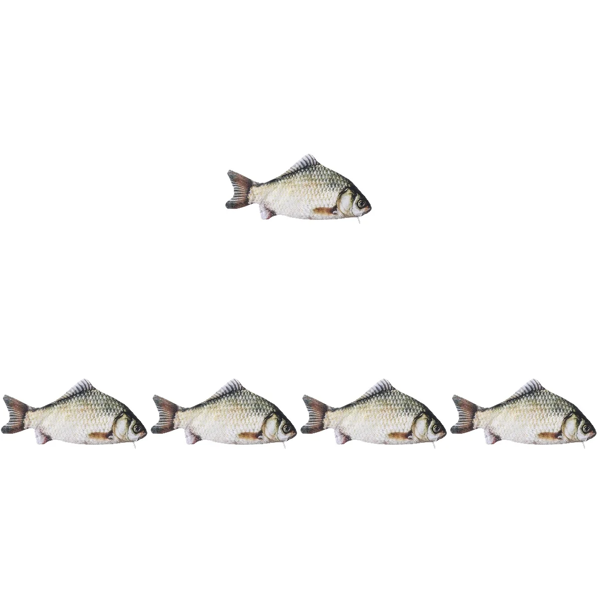 

5pcs 5 PCS Funny Pencil Holder Large Capacity Bag Creative Case Fish Shape Shaped Pouch