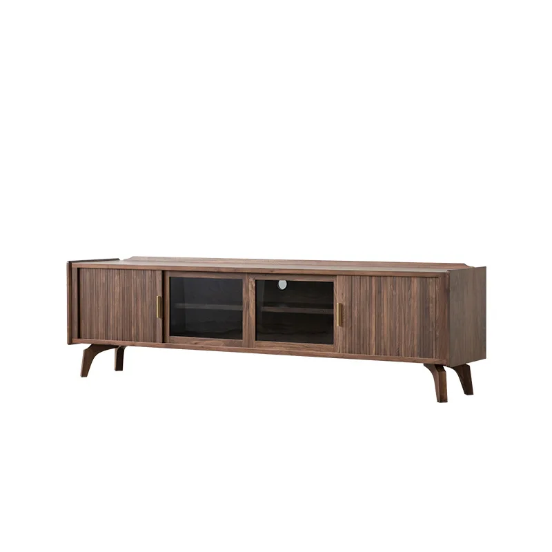 

North American black walnut TV cabinet, simple living room bedroom small apartment cabinet