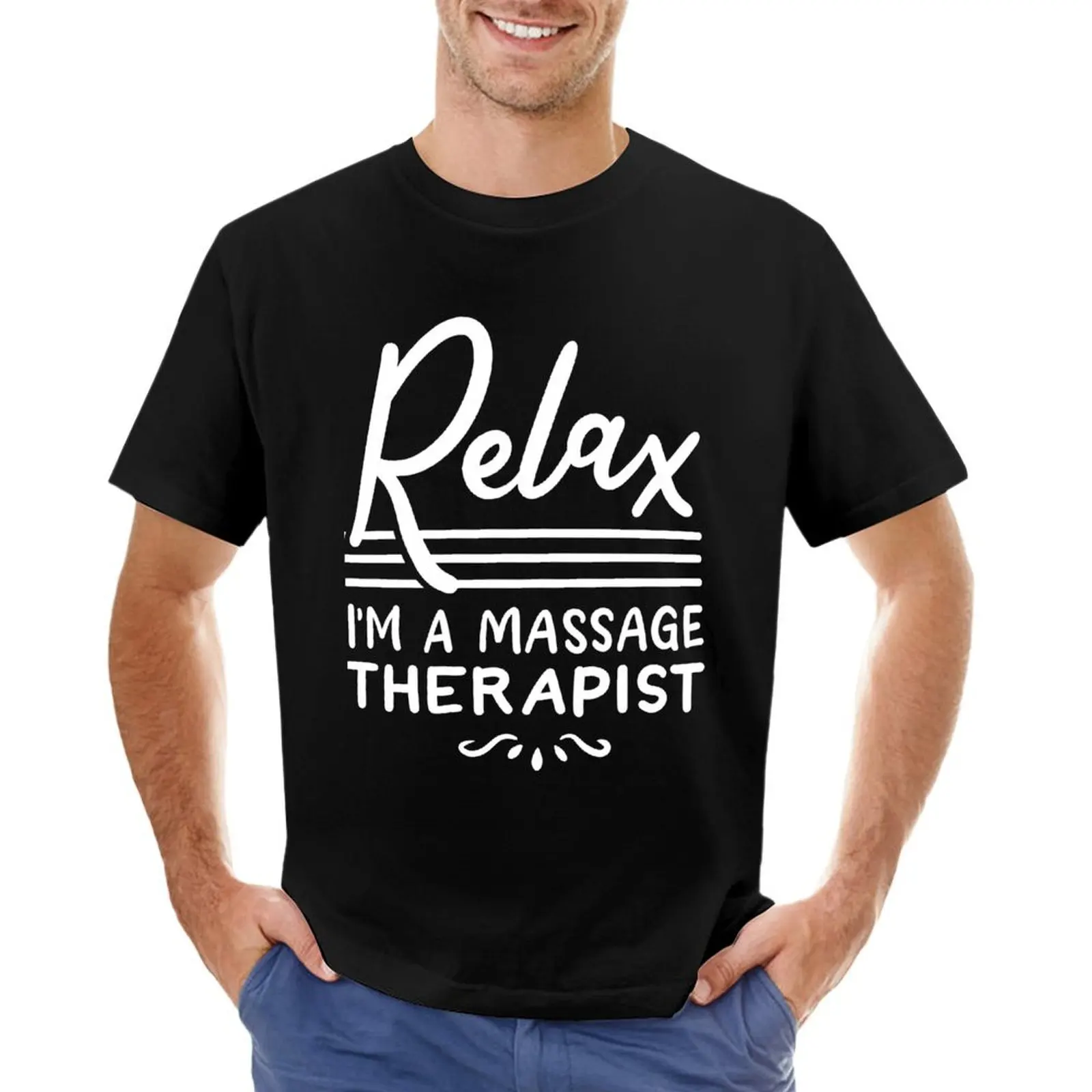 Massage Therapist Massage Therapy T-shirt boys animal print vintage summer tops men graphic t shirts