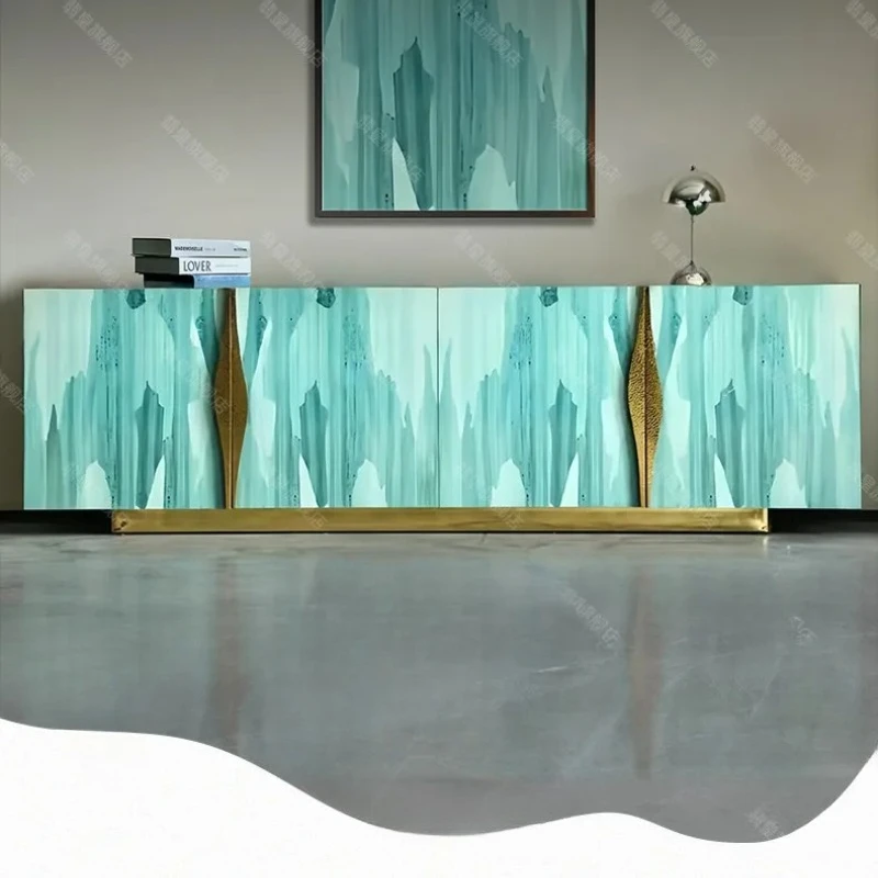 AA minimalist TV cabinet painted art locker model room storage cabinet