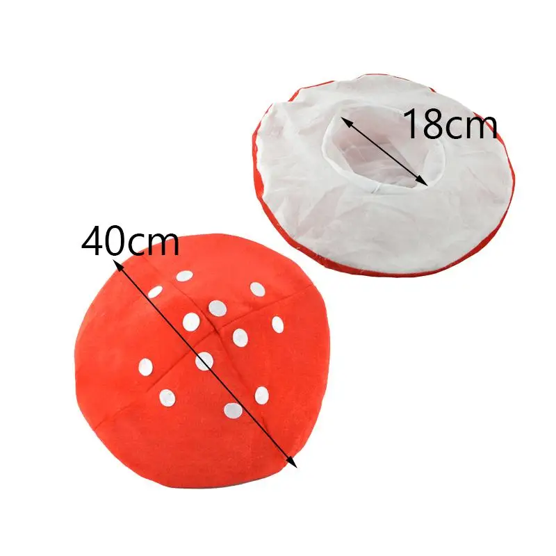 Sombrero de setas para niños, accesorio de disfraz, decoración decorativa de dibujos animados para niños, vacaciones divertidas, decoración para festivales de Halloween, fiesta, Cosplay
