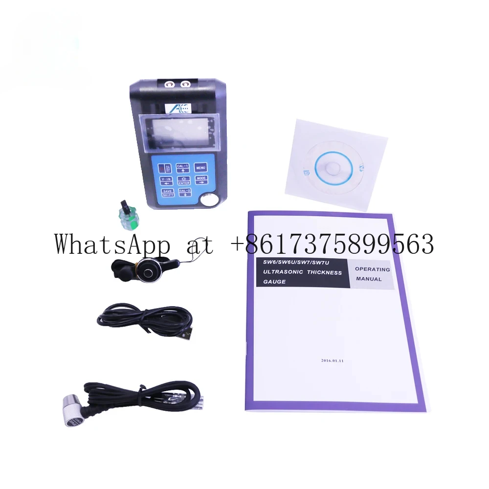 SW 7 Por Digital sonic Thickness Gauge, Through Coating Thickness Tester for Multiple Materials