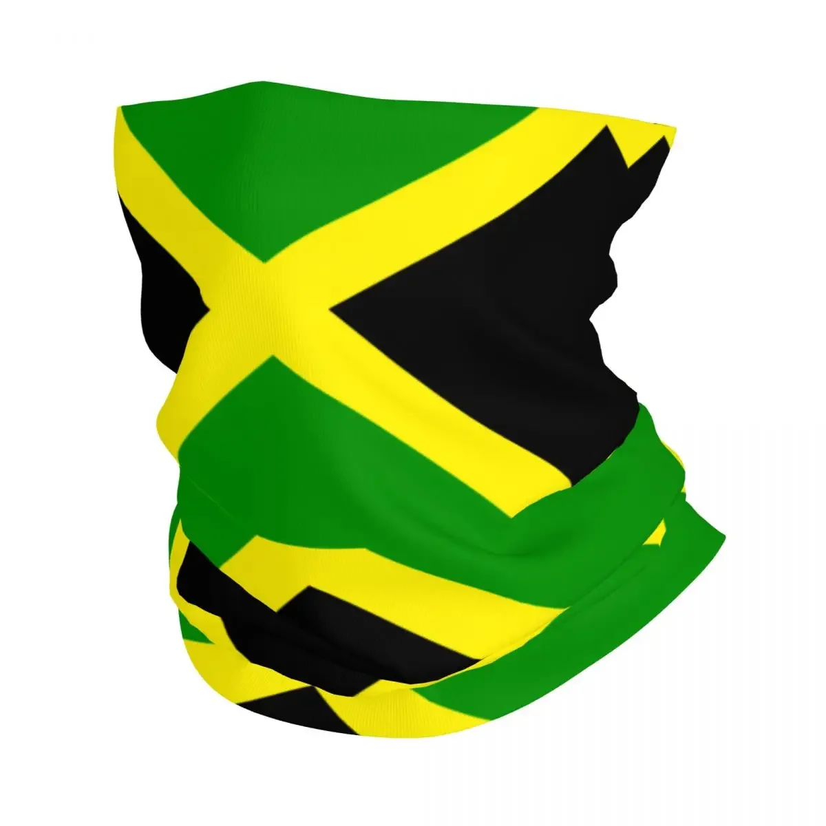 Jamaican Flag Bandana Neck Gaiter Printed Balaclavas Mask Scarf Multifunctional Headband Riding for Men Women Adult Windproof