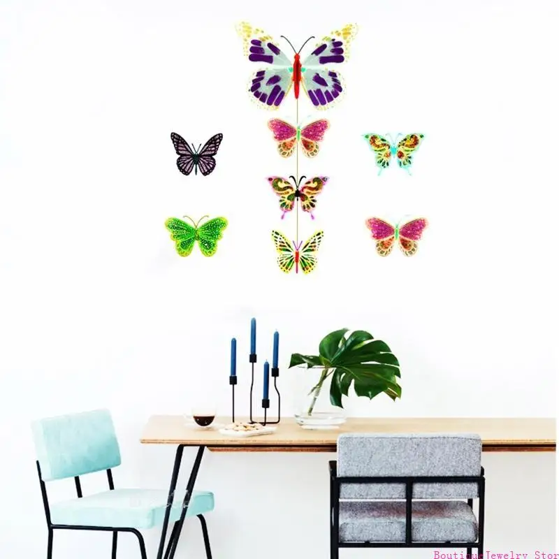 E1PE 4 Pcs for Butterfly Glossy Silicone Molds Wall Hanging Keychain Molds DIY Pendant Jewelry Epoxy Resin Crafting Molds