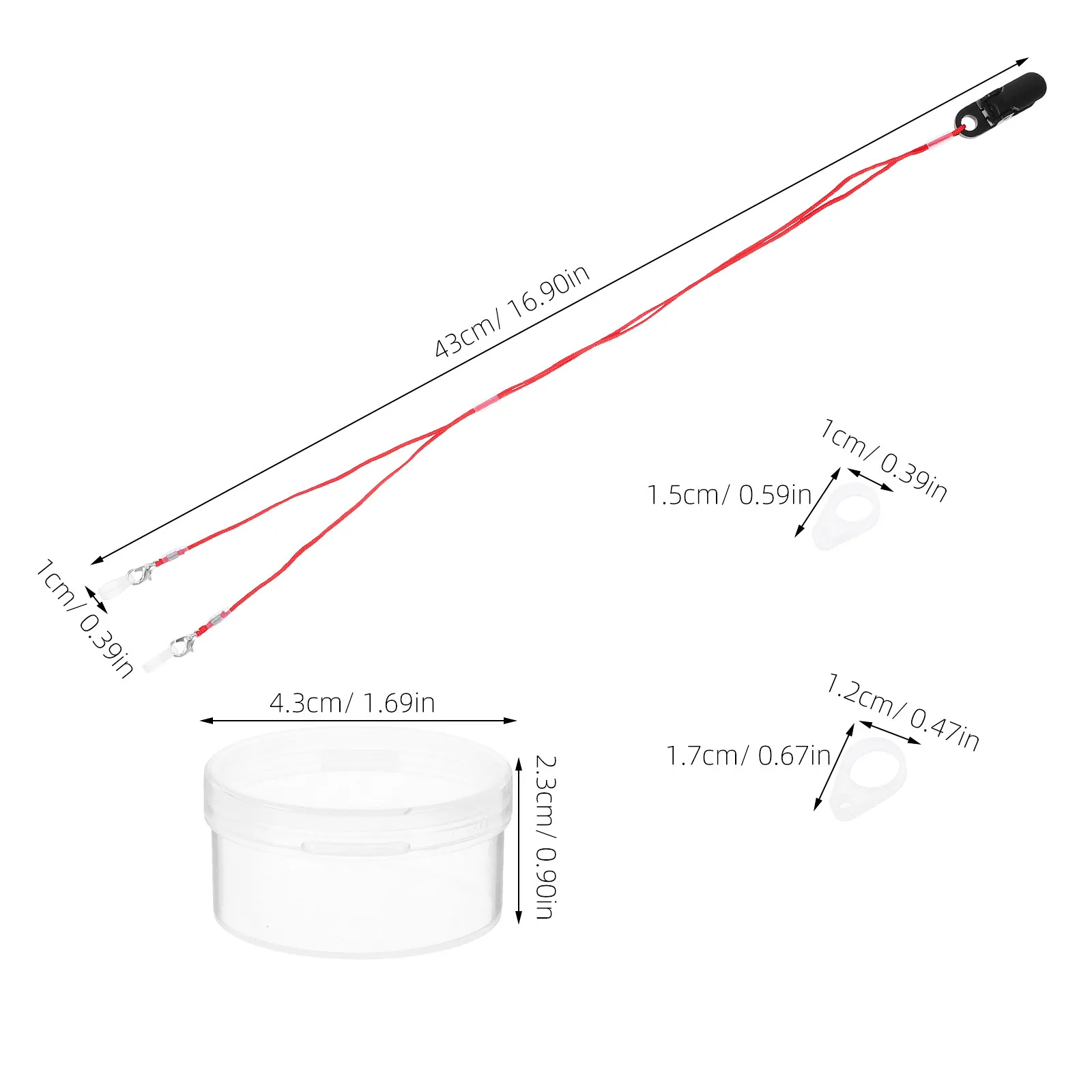 Anti-Loss Hearing Amplifier Lanyard Secure Clip Universal Fit Lightweight High-Visibility Retention Cord for Elderly Users