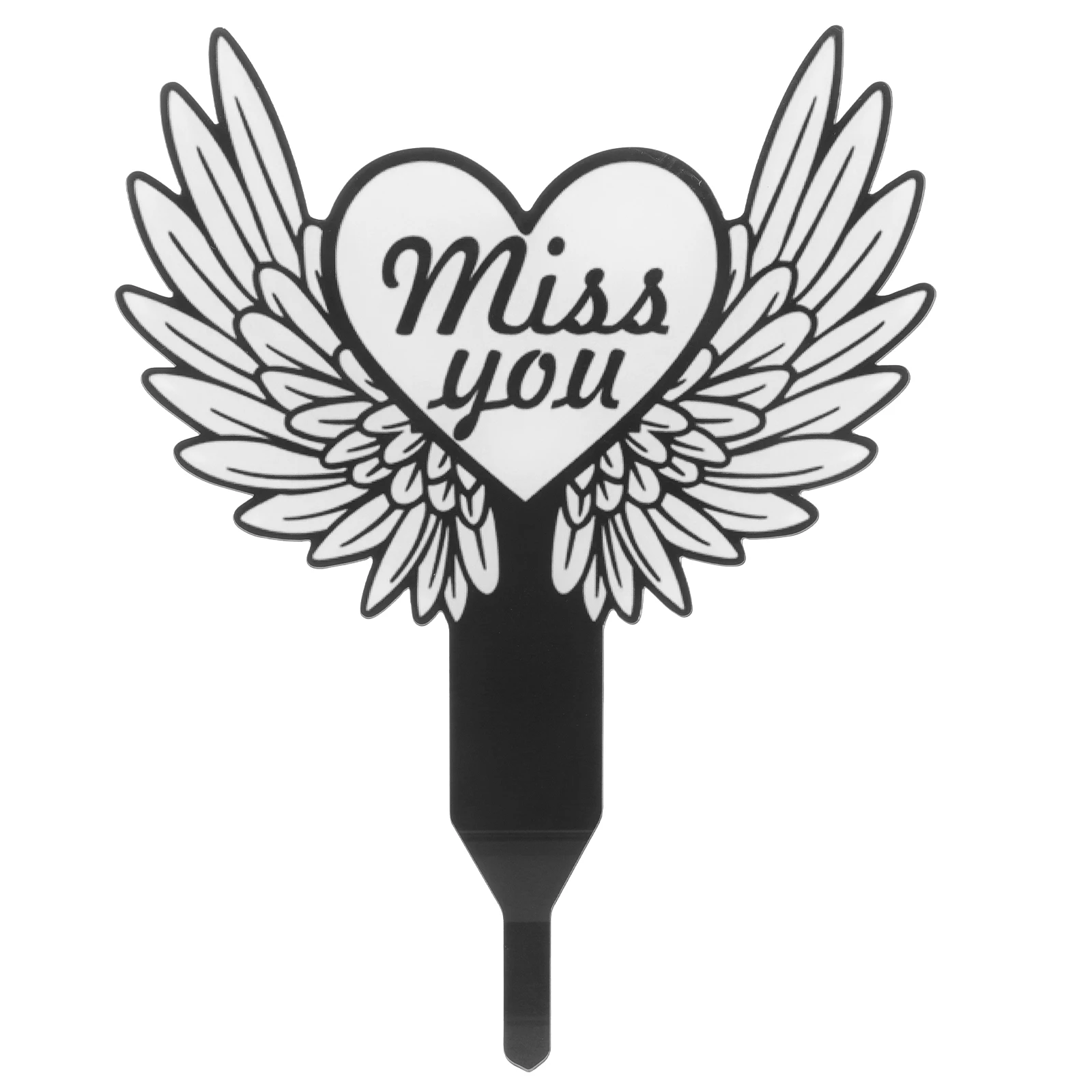 

Angel Tombstone Decoration Memorial Stakes Cemetery Marker Decorations Metal Ornaments Acrylic Plaque Father