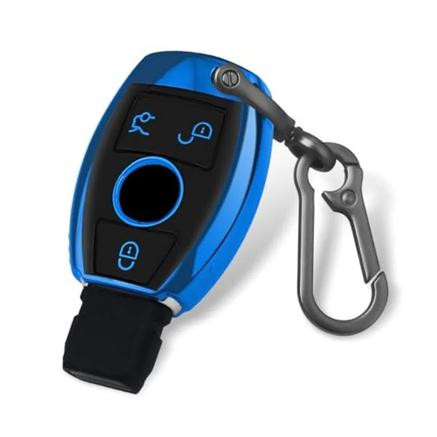 

for Mercedes Benz Key Fob Cover, Soft TPU Key Case is Compatible with CLS CLK AMG CLK CLK GLC GLE GLS ML SL SLK A C E R S G Sma