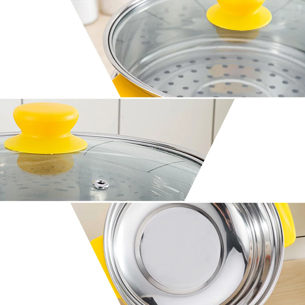 

Multifunctional 24Cm Stainless Steel Electric Steam Pot Double Layer Cooking Boiler Home Kitchen Use Uk Plug Space Saving Soup