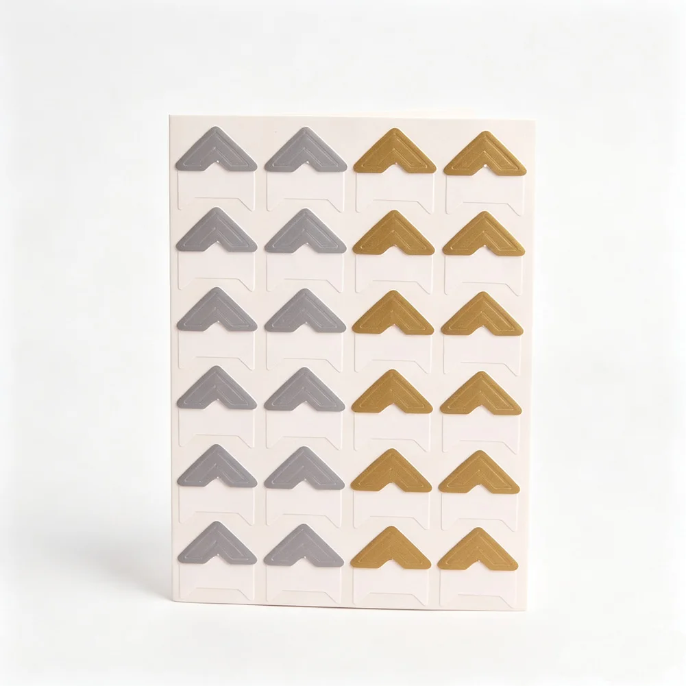 48 Pcs/Lot Gold Silver Combination Corner Paper Scrapbooking Stickers Photo Album Protect Photo Frame Albums Decoration Paster