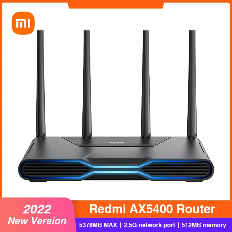 Xiaomi Redmi Router AX5400 Gaming Router WiFi6 512MB Qualcomm IPQ5018 CPU Mesh Repeater External Signal Network Amplifier