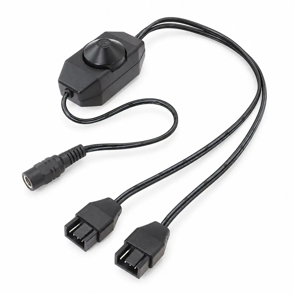 DC 5521 to Dual 4PIN Fan Stepless Speed Control Cable with Switch for Aquarium Cooling Fans Modified Connecting
