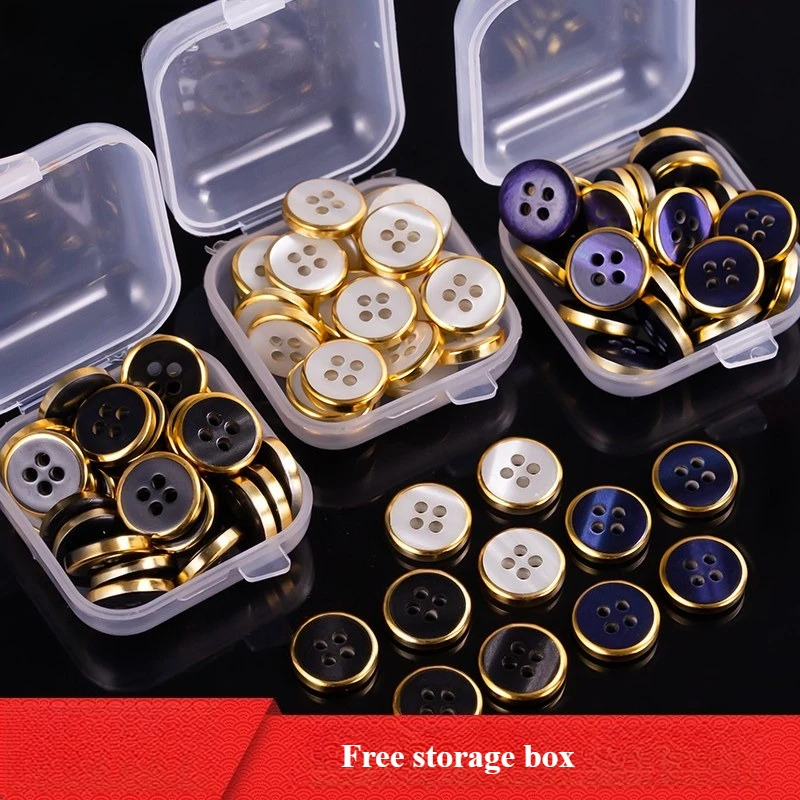 Round Resin Buttons for Shirts Cufflinks Collar Buttons for Women Button down
