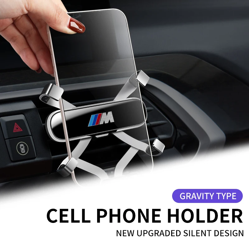 Gravity Car Holder For Phone Air Vent Clip Mount Mobile Cell Stand For BMW M Power Sport M1 M3 M4 M5 M6 E90 F30 X4 X5 X6 G30 G20