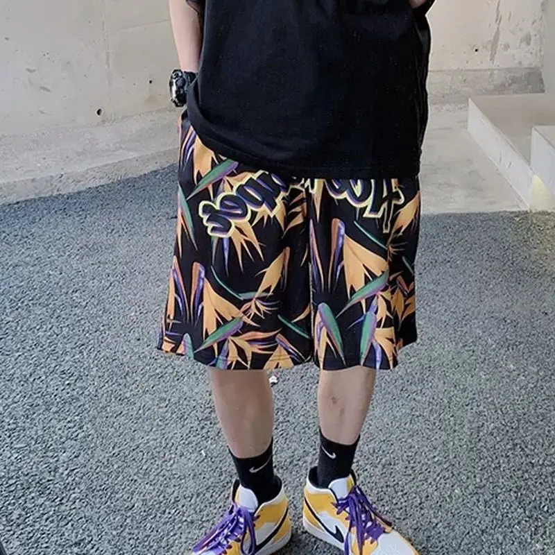 

Баскетбольные пляжные брюки для мужчин и женщин. Красивые новые шорты с пятью точками.