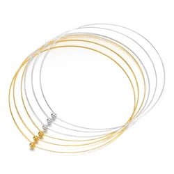 1pc PVD Gold Plated Stainless Steel Adjustable 15cm Collar Women Classic Choker Necklace Handmade Jewelry Party Gifts Wholesale