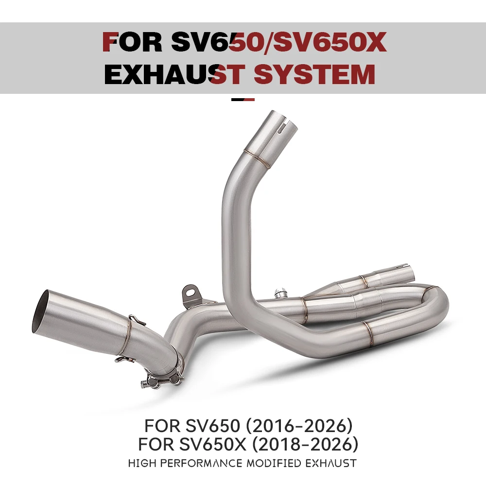 For SV650 SV650X SV650S (compatible with 2016-2018-2026 models) motorcycle stainless steel front exhaust system