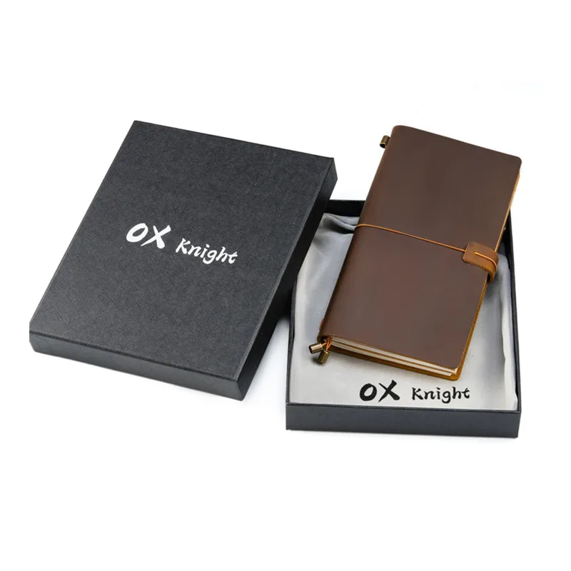 

OX Knight Standard Size Genuine Leather Cover TN Travelers Notebook Handmade Vintage Cowhide Diary Journal Sketchbook Planner
