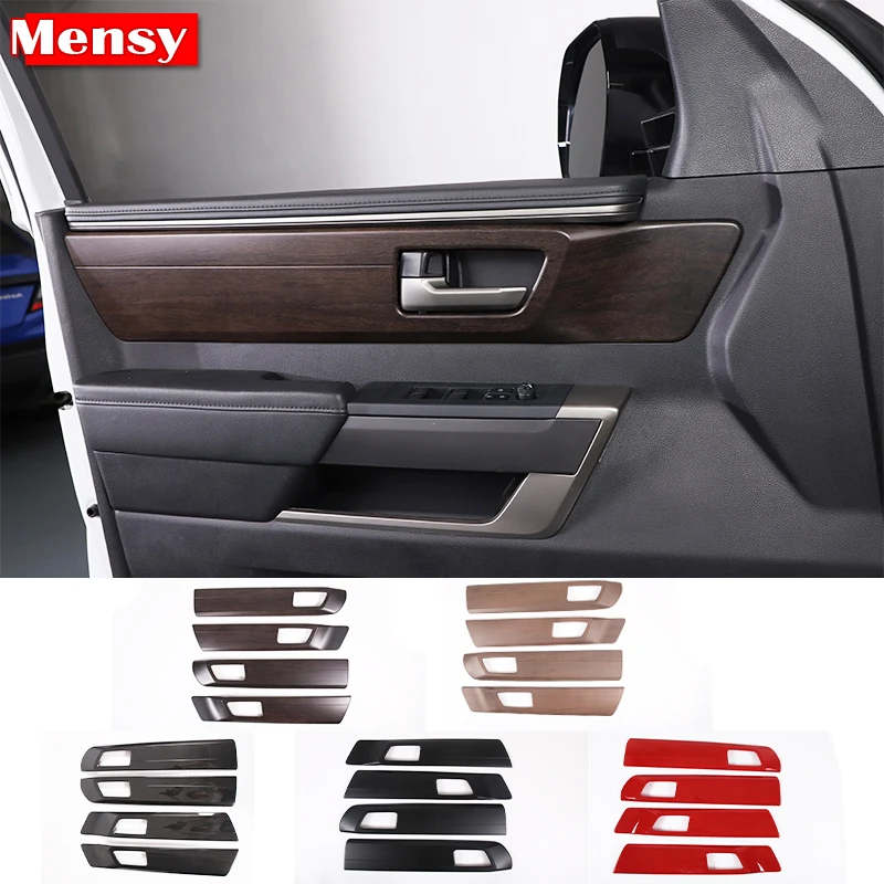 

For Toyota Tundra For Toyota Sequoia 2022 2023 ABS Car Inner Door Handle Panel Frame Cover Trim Sticker Auto Accessories