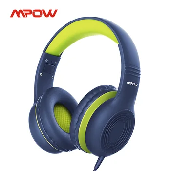 Mpow ch6 com fio criança crianças fones de ouvido material de qualidade alimentar 85db volume limitado com porta aux 3.5mm para mp3 mp4 pc telefone laptops