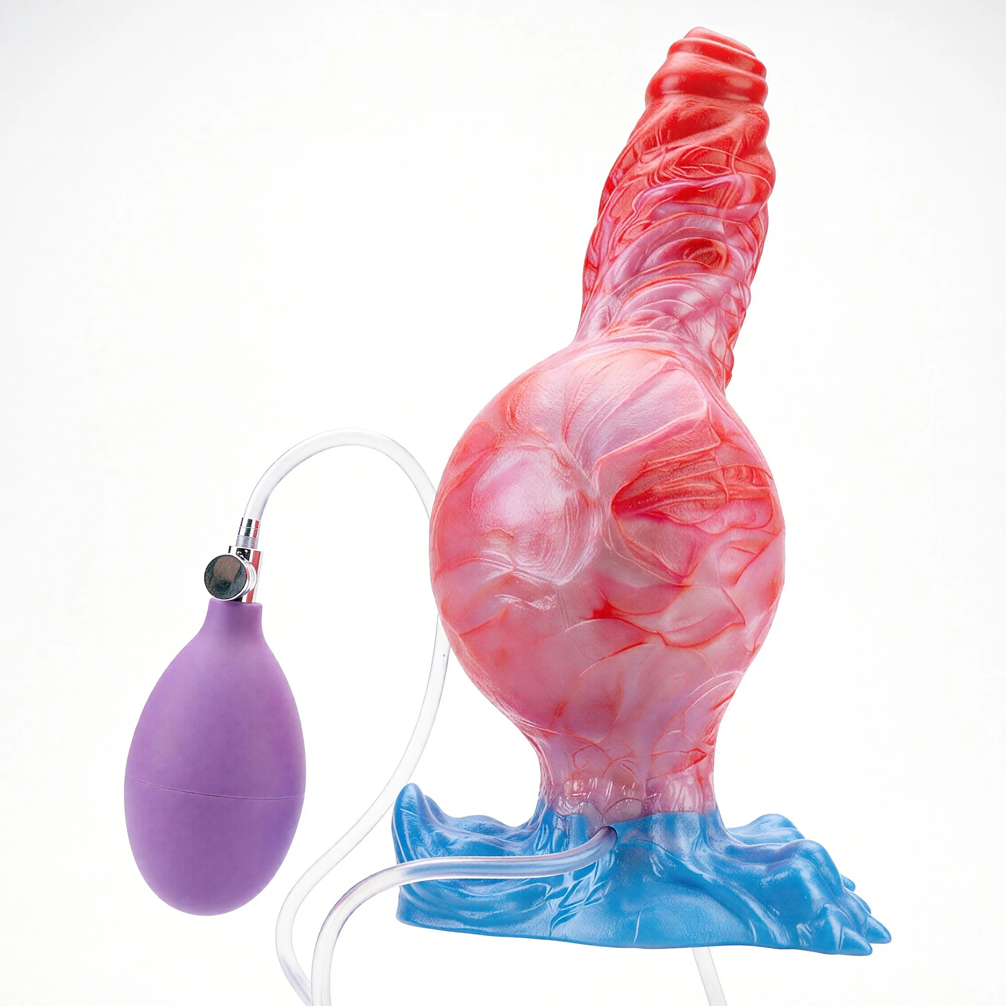 SHAZ Expandable Knot Silicone Anal Plug Refillable Fluid Function Strong Vacuum Attachment Adult Bedroom Accessory for Couples