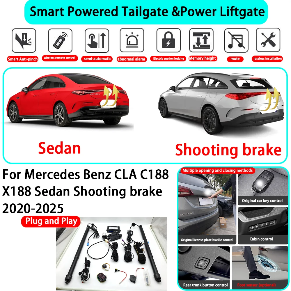 for Mercedes Benz CLA C188 X188 Sedan Shooting brake 2020-2025 Smart Automatic Powered Tailgate Electric Power Tailgate Lift
