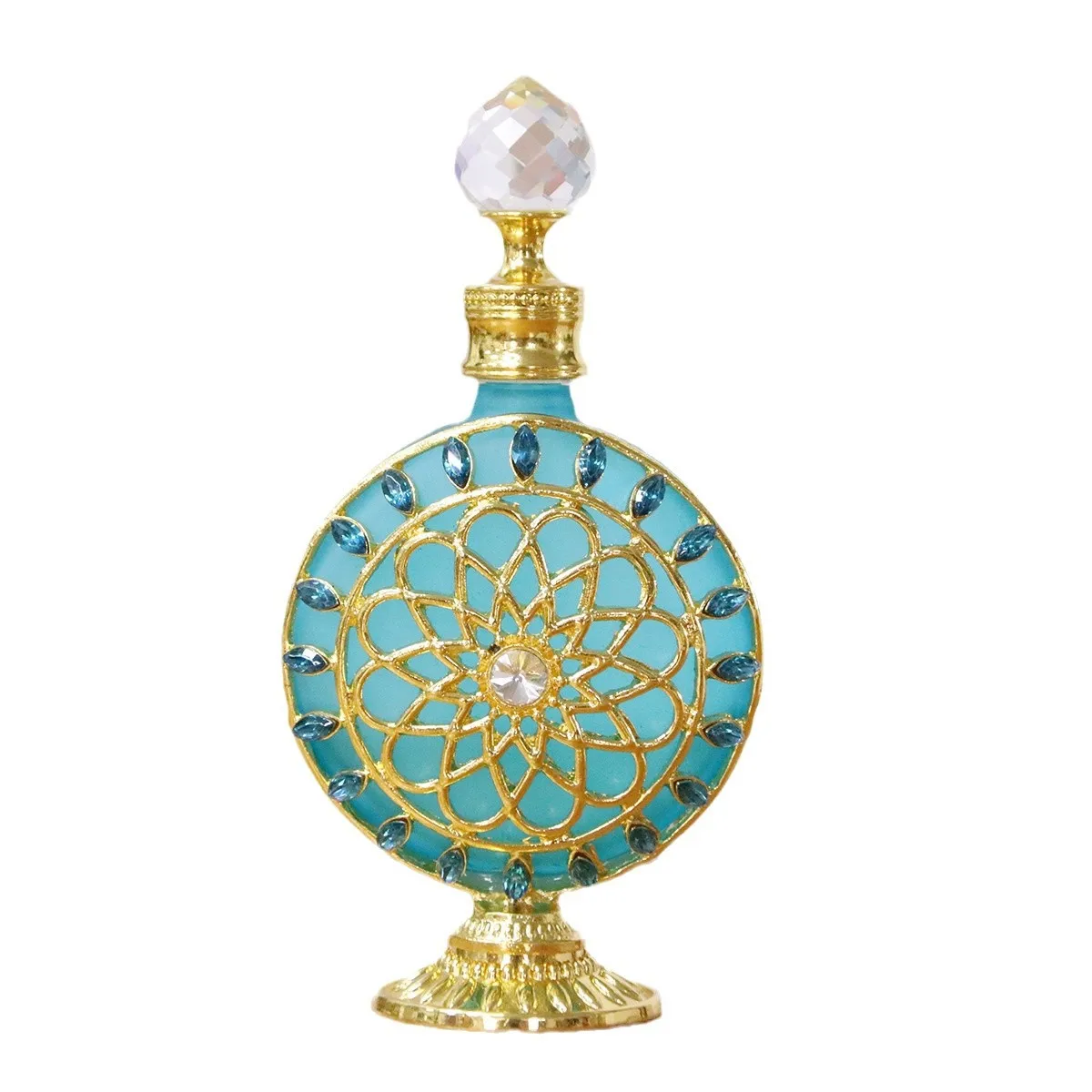 Vintage Embellished Painted Perfume Bottle Naked Bottle High-end Glass Essential Oil Luxury Fragrance Refill Bottle