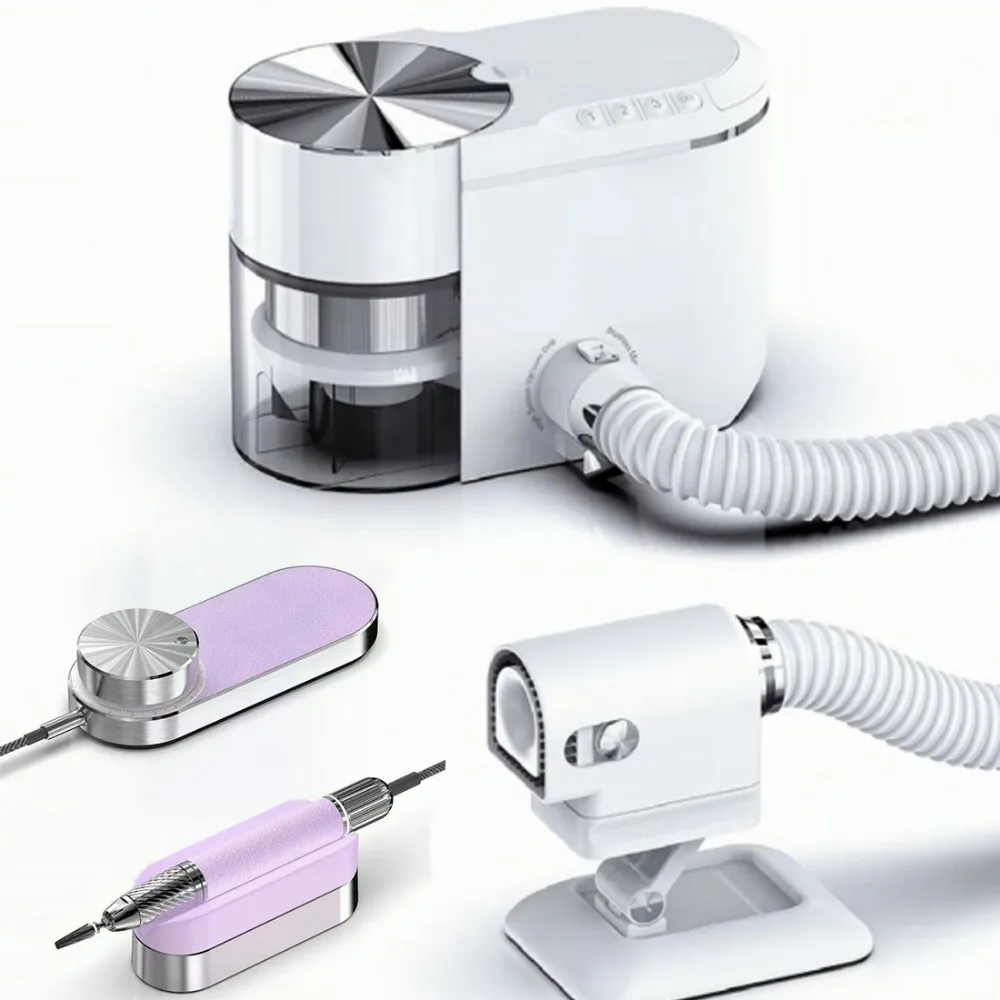 New Nail Art Vacuum Cleaner Brushless Turbo Silent Large Suction Polishing Nail Art Tool