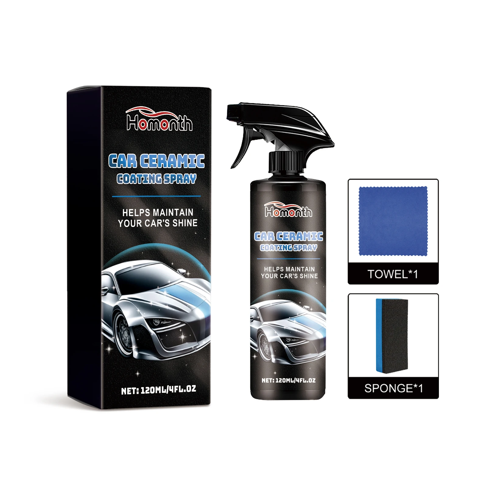 Homonth Automotive ceramic coating spray refurbished car paint brightening decontamination polishing refurbished ceramic spray